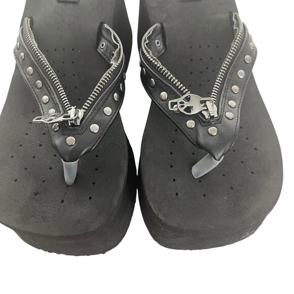 Demonia FUNN-33 Platform Black Sandals - Picture 3 of 14